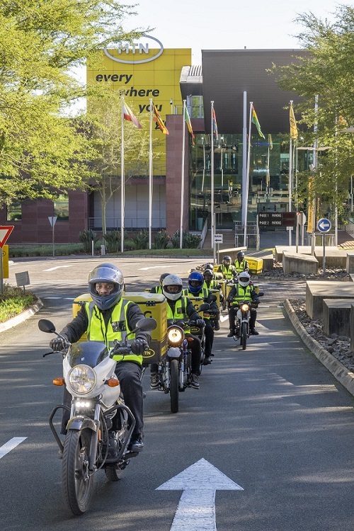 Scooter riders ready to deliver MTN's Shesh@5G to customers
