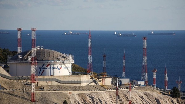 Sheskharis oil transshipment complex in Novorossiysk, Russia